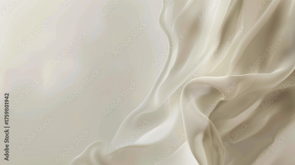 Obraz premium Elegant Abstract Background of Flowing Beige Fabric with Soft Light and Delicate Texture