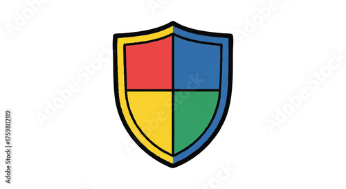 Free Download Medieval shield outline icon vector - GFXLoad