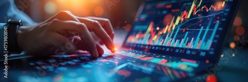 A team of analysts studying charts and graphs, predicting future economic trends and market fluctuations using data analysis , volatility, economic indicators, econometrics