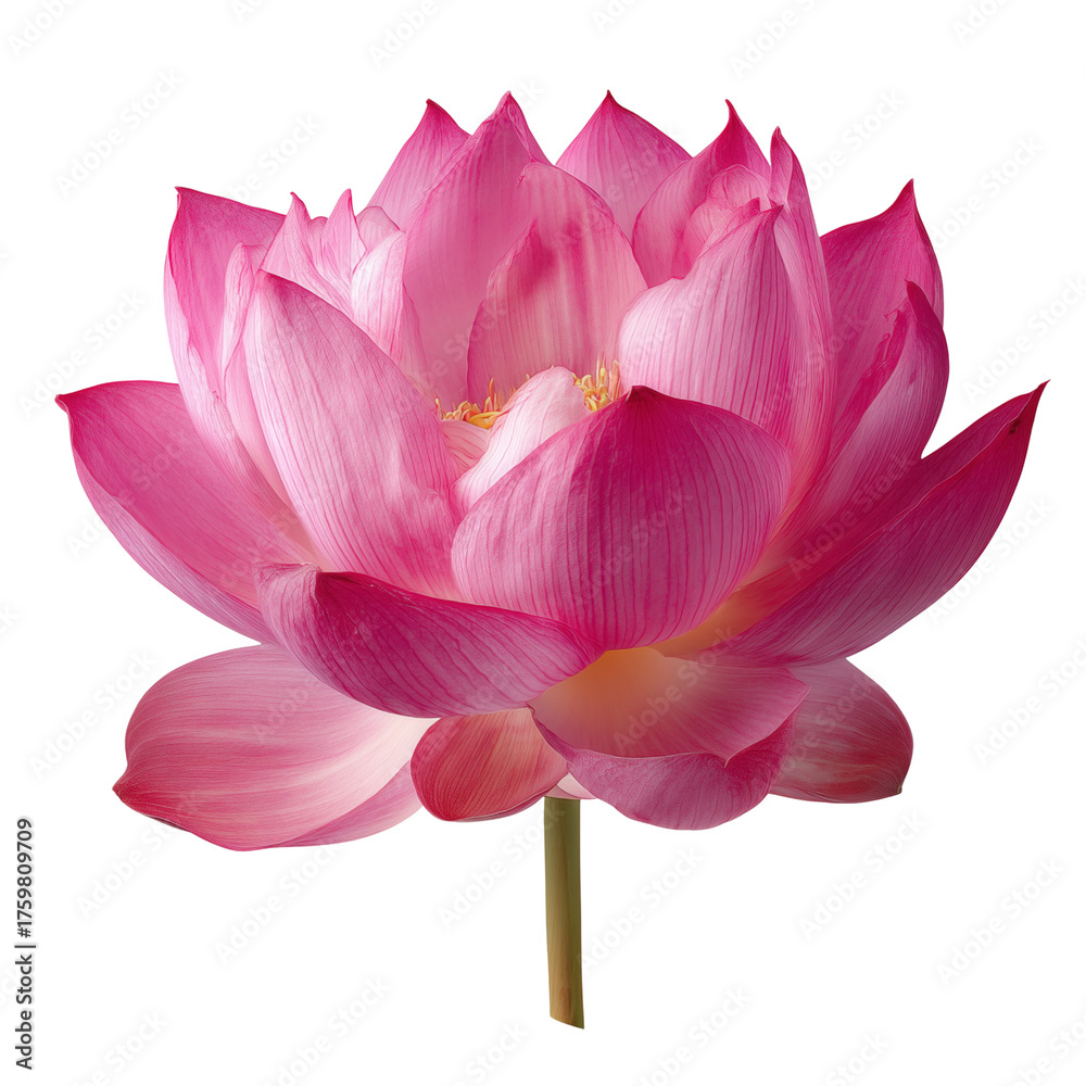 Fototapeta premium pink lotus flower on transparent png background