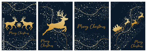 Festive reindeer Christmas cards