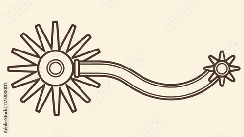 Western Spur Illustration cowboy horse riding