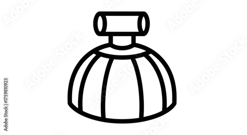 Elegant Perfume Bottle Outline Icon for Beauty and Fragrance.
