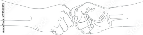 Two hands clenched together in a powerful gesture of unity