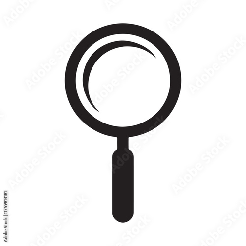 magnifying glass isolated on white. vector icon eps 10