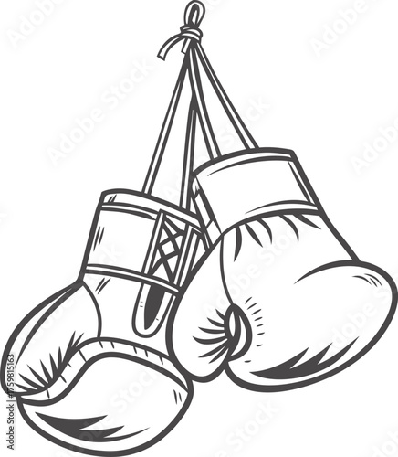 Boxing Gloves Ready to Rumble - A Vector Illustration for Sports and Fitness