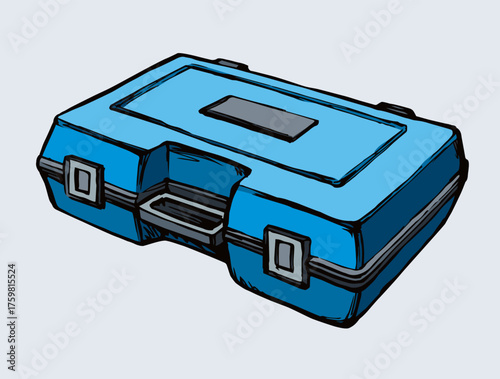 Suitcase for tools. Vector drawing