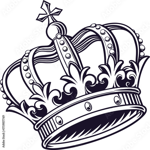 Elegant Royal Crown Illustration Symbol of Authority, Royalty, and Leadership