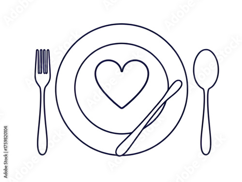 love heart, heart on plate, romantic concept, dinner love theme, Valentine’s Day idea, heart symbol, food art, romance design, love illustration, passion, affection, romantic dinner, plate decoration,