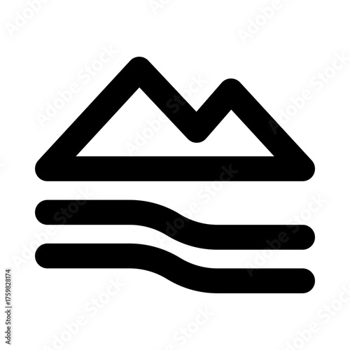 Simple Wilderness Nature Line Icon