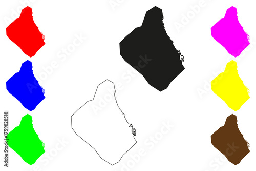 Nador city (Kingdom of Morocco) map vector illustration, scribble sketch Nador map