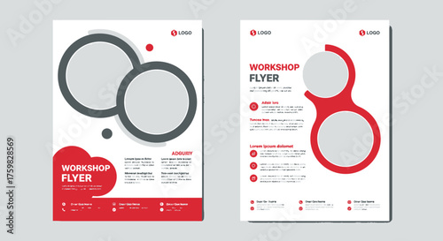 Modern Workshop Flyer Design Template with Two Layout Options.