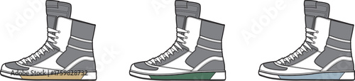 Athletic Footwear High-Top Sneakers in Various Colors
