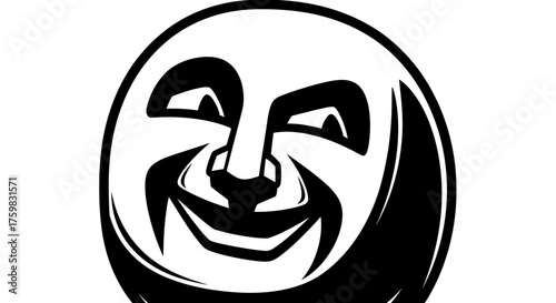 Trollface meme black and white illustration.