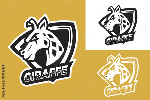 Giraffe Mascot Logo (Gold Version)