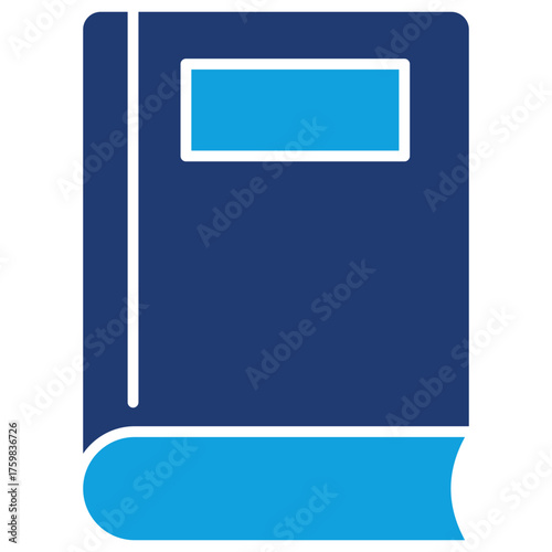 Book Flat Blue Icon