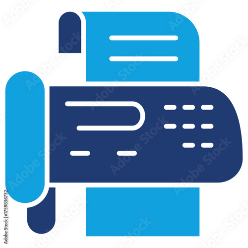Fax Flat Blue Icon