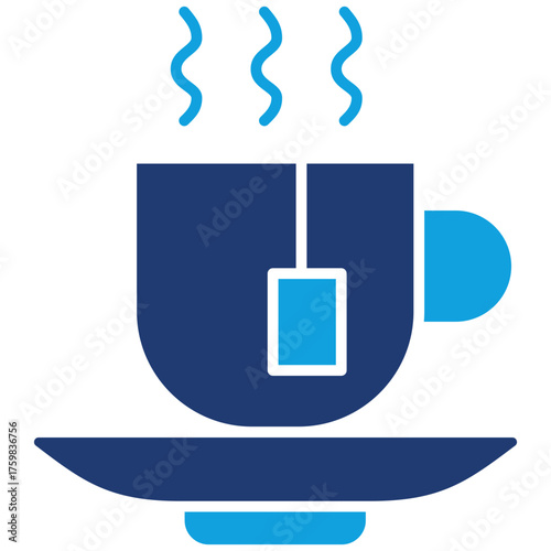 Tea Flat Blue Icon