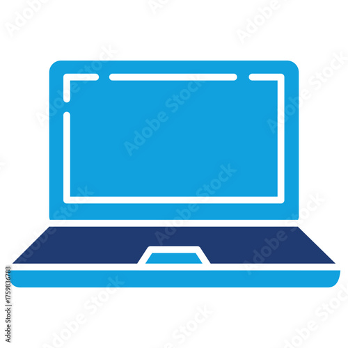 Laptop Flat Blue Icon