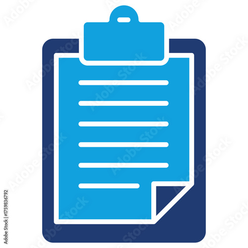Report Flat Blue Icon