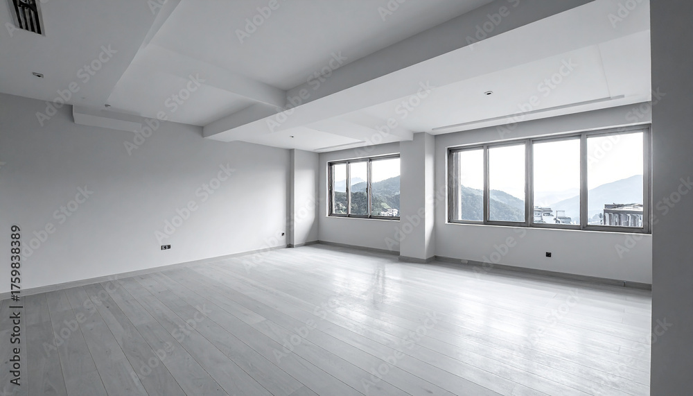 Obraz premium White empty interior 3d illustration 2