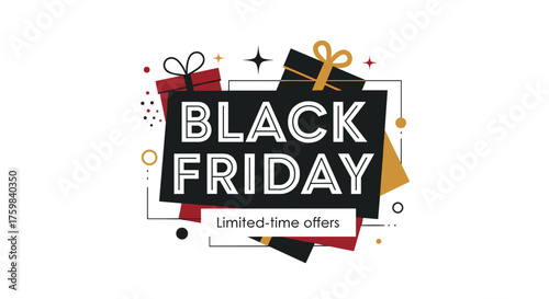 Black Friday sale banner Limitedtime offers advertisement template design