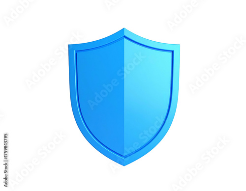 Free Download A glossy, blue shield graphic with a symmetrical design against a black backdrop - GFXLoad