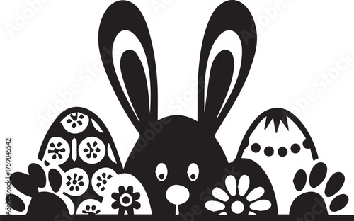 Easter bunny with eggs
