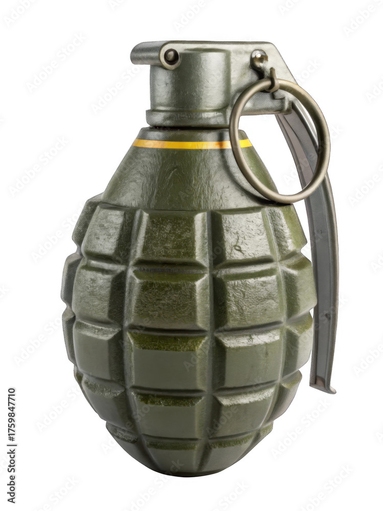 Fototapeta premium hand grenade isolated on a transparent background.