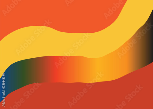 Abstract colorful background with smooth gradient curves and vibrant shades