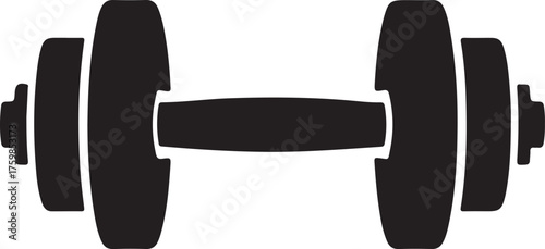 Dumbbel vector icon, dumbbel silhouette vector icon, dumbbel  vector illustration