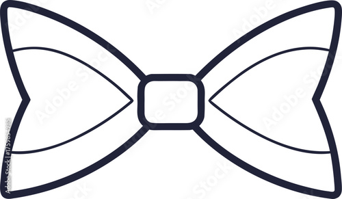 Simple Formal Bowtie Line Art Illustration