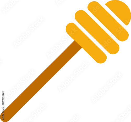 Clean Honey Dipper Stick Icon Vector