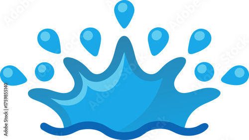 Rain Splash Vector Illustration