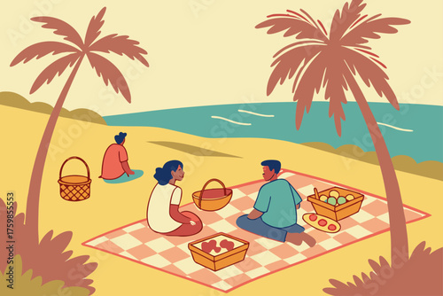 Miami beachside Thanksgiving picnic.