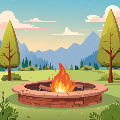 Fire pit clipart
