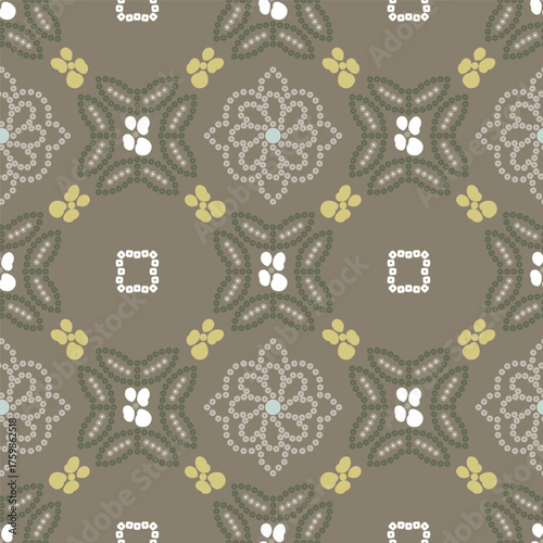 seamless decorative geometric patoda Bandhani pattern on muster 