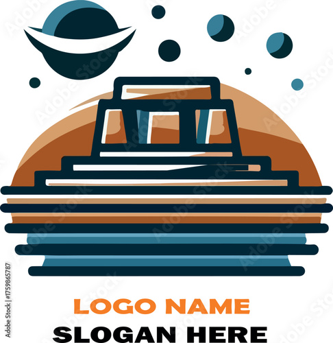 Gobekli tepe ruins logo icon vector white background .