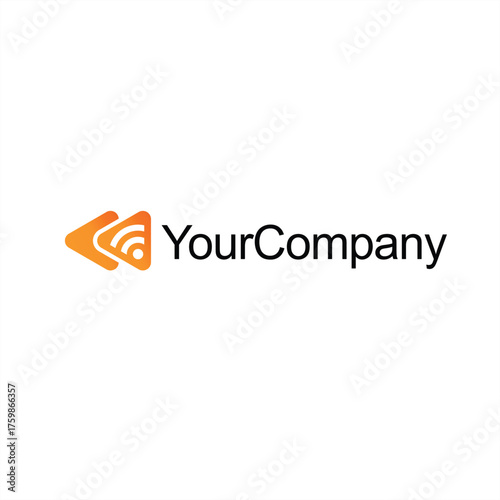 creative letter F logo for multimedia companies such as video, film, cinema or for web logo design