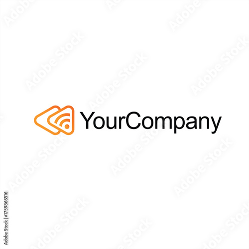 creative letter F logo for multimedia companies such as video, film, cinema or for web logo design
