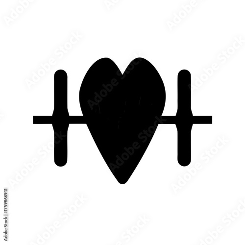 Symbolic Representation of Heart Health Through Weightlifting in a Minimalist Style
