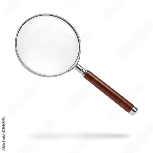Classic Magnifying Glass with Wooden Handle - Isolated