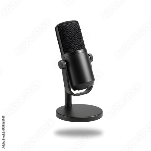 Professional Studio Podcast Mic Isolated on White