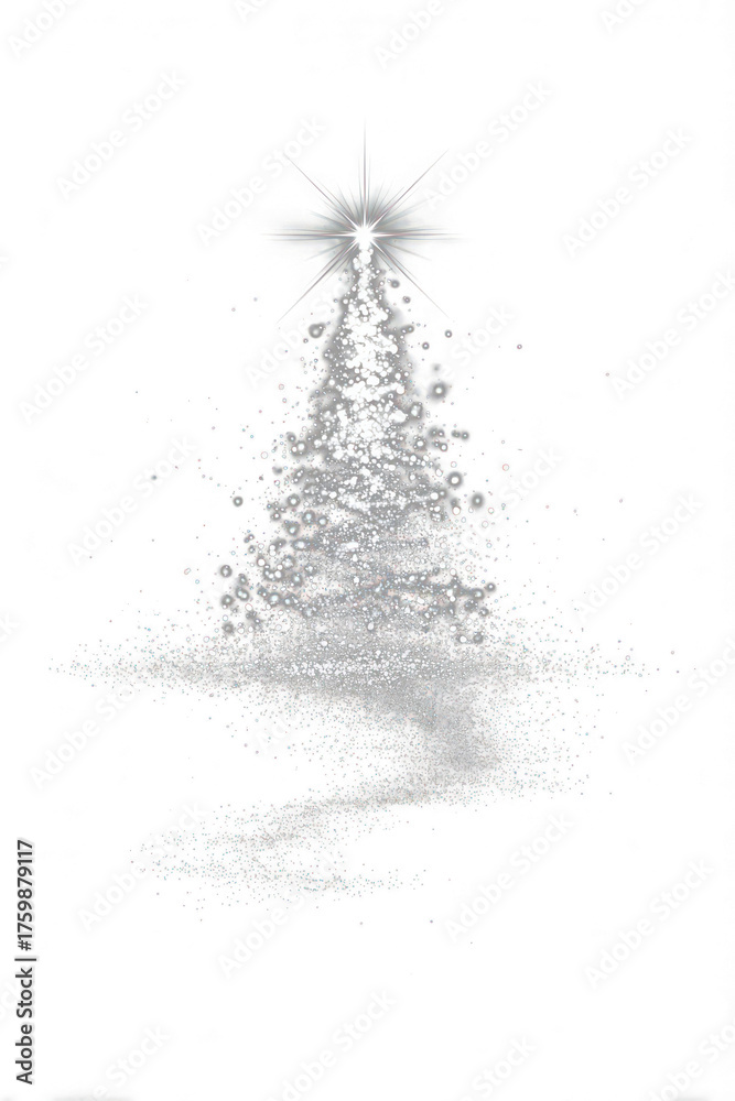 Fototapeta premium PNG Sparkling Christmas tree illustration.