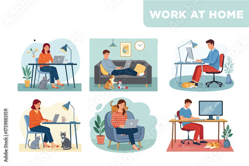 Work at Home, Work at Home vector