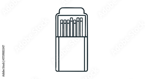 Mechanical pencil lead refill outline icon vector