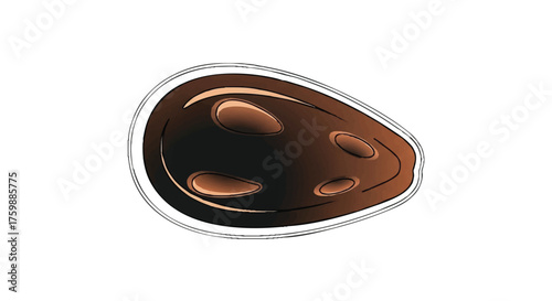 Watermelon seeds outline icon vector