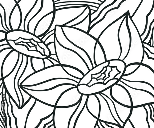 abstract flower background hand drawn doodle sketch illustration 