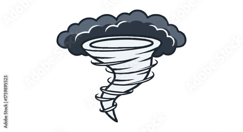 Tornado outline icon vector