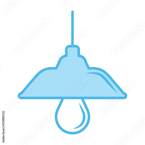 Hanging Lamp Icon Vector – Modern Ceiling Light Symbol